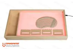 Световой стол для рисования песком с цветной светодиодной подсветкой «Макси+ЦО» 50х80 см1