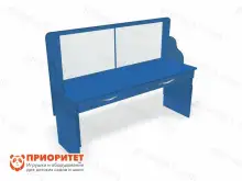 Стол логопеда с зеркалом и выдвижными ящиками «Лого-Плюс» ультраголубой1