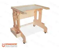 Детский письменный стол для ребенка с ОВЗ «Важная поддержка» (с колесиками)1
