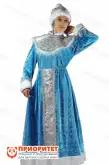 Взрослый карнавальный костюм «Снегурочка» (платье + шапка)1