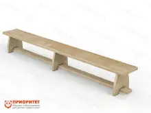 Гимнастическая скамейка с деревянными ножками (2,5 м)1