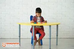 Письменный детский стол для двоих растущий «Полукруг»1