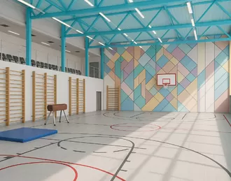 Спортивный зал в школе: оснащение и оформление