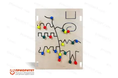 Тактильно-развивающая панель-лабиринт «Интересные маршруты»