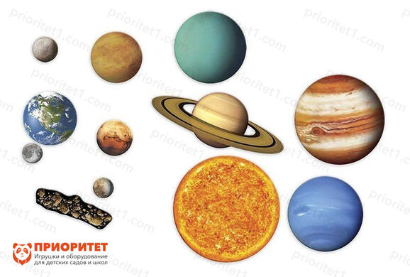 Игровой магнитный набор «Солнечная система» (12 элементов) для детского сада