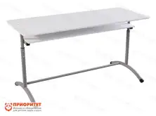 Регулируемый письменный стол для школьников «Лидер» (белый)1