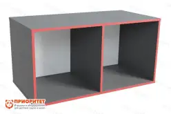 Полка в детский сад настенная открытая двухсекционная1