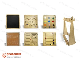 Набор тактильно-развивающих панелей «Я учусь» (с подставкой)