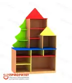 Модульный стеллаж «Елочка №2» (цветной фасад)1