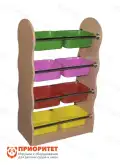 Стеллаж для игрушек №1 (цветной)1