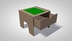Лего-стол для конструирования с выдвижным ящиком «Новые горизонты» (коричневый)