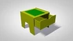 Лего-стол для конструирования с выдвижным ящиком «Новые горизонты» (салатовый)