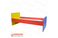 Кровать детская одноярусная цветная (ДВП)