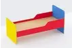 Кровать детская одноярусная с двумя бортами цветная (ортопедическое основание)