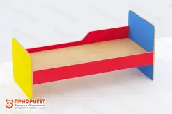 Кровать детская одноярусная с одним бортом цветная (ортопедическое основание)1