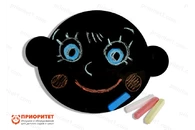 Фигурная грифельная меловая доска «Эмоции на лице»