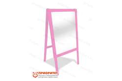 Мольберт напольный с зеркалом «Креативный взгляд» (розовый)
