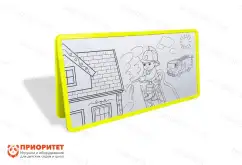 Доска для рисования маркером детская многоразовая желтая (150х75х2см)1