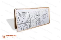 Напольный двойной модуль «Многоразовая раскраска» (150x75)1