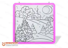 Доска для рисования маркером многоразовая (розовая) (75х75х2см)1