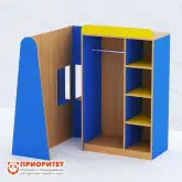 Стеллаж «Уголок ряженья» с зеркалом (цветной фасад)1