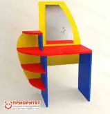 Стеллаж «Уголок Парикмахерская» с зеркалом (цветной)1