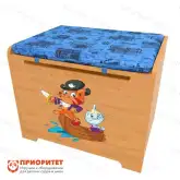 Ящик для игрушек с подушкой и наклейкой1