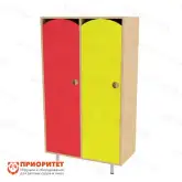 Шкафчик для детского сада 2-секционный малый (цветной)1