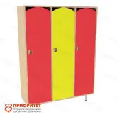 Детский шкаф 3-секционный малый (цветной фасад)1