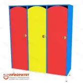 Детский шкаф 3-секционный малый (цветной)1