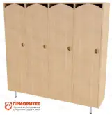 Шкафчик для детского сада 4-секционный малый1