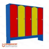 Шкаф 5-секционный с нишей под скамью (цветной)1