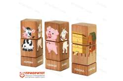 Набор кубиков на оси «Домашние животные»