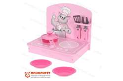 Кухня детская мини розовая (6 предметов)
