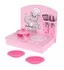 Кухня детская мини розовая (7 предметов)