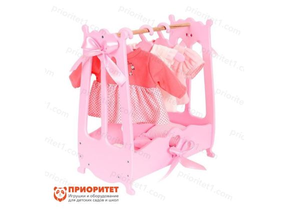 Вешалка для кукольной одежды розовая