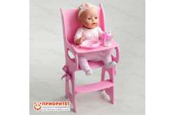 Стульчик кукольный для кормления с мягким сиденьем Diamond Princess розовый