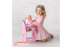 Стульчик кукольный для кормления с мягким сиденьем Diamond Star розовый