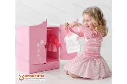 Шкаф для кукол со звездным принтом розовый