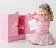 Шкаф для кукол со звездным принтом розовый