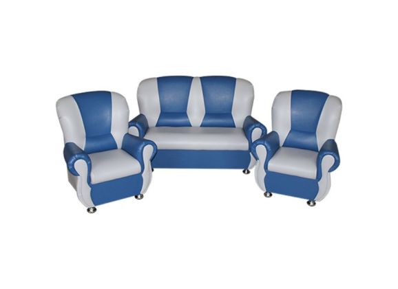 Набор мягкой мебели «Бусинка» серо-синий