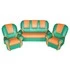 Набор мягкой мебели «Добрый гном Люкс» зелено-оранжевый