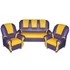 Набор мягкой мебели «Добрый гном Люкс» фиолетово-желтый