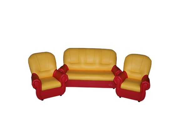 Набор мягкой мебели «Добрый гном» красно-желтый №2