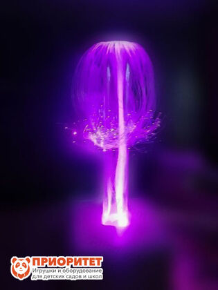 Световая каскадирующая трубка искристый фонтан фиолетового цвета