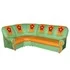 Набор мягкой мебели «Вита с аппликацией» салатово-оранжевый