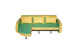Мягкий диван раскладной салатово-желтый