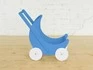 Коляска-каталка «Мое чудо» (голубая с белыми колесами)