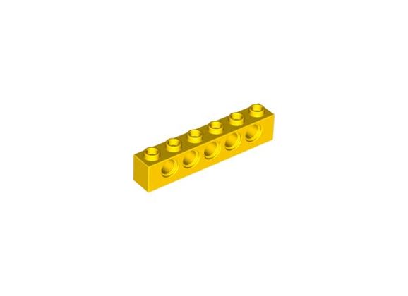 Кирпичик 1X6, R4,9 (желтый)