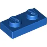 Плитка 1X2 (синяя)1